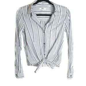 Madewell Blue and White Striped Button Down Shirt